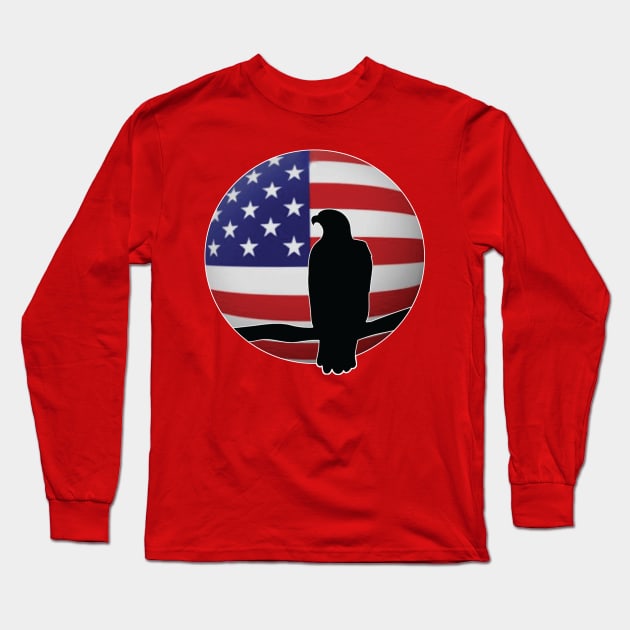 Sitting Eagle - 10 Long Sleeve T-Shirt by Brightfeather